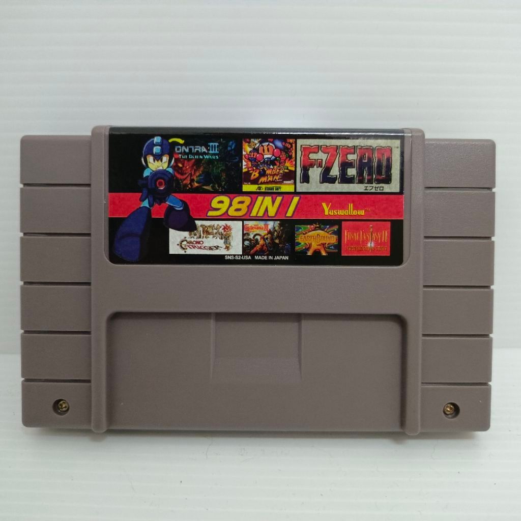 Snes ตลับเกมรวม 98 in 1 เกมไม่ซ่ำ เกมดีๆในตลับ มีระบบเซฟ
