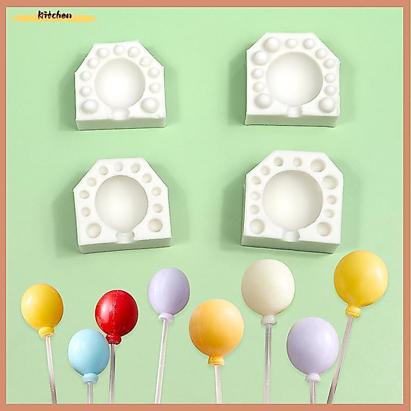 XDT 2 ชิ้น Mini 3D รูปไข่บอลลูนซิลิโคนแม่พิมพ์เครื่องมือตกแต่งเค้ก Bakeware KCP