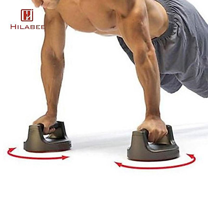 HILABEE Push Up Bars หมุน Push-up Handle Push Ups บาร์ชั้นอุปกรณ์ออกกําลังกายสําหรับผู้ชายผู้หญิง Ho