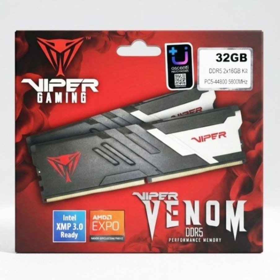 DDR5 32GB PATRIOT VIPER VENOM ประกัน LT Ascenti (16x2) Bus 5600 มือสอง