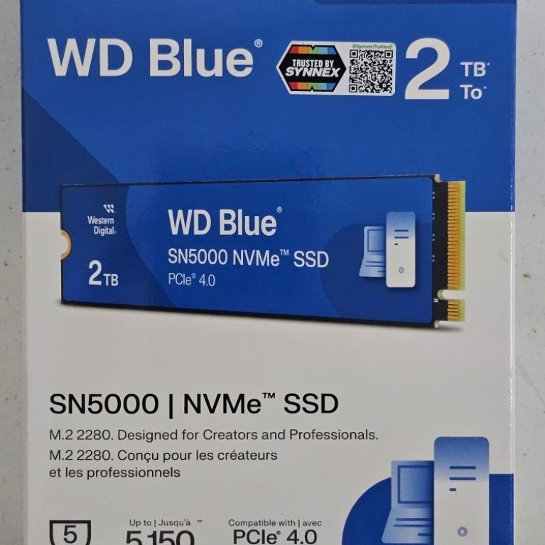 SSD 2TB M.2 WD BLUE SN5000 - PCIe 4x4 NVMe