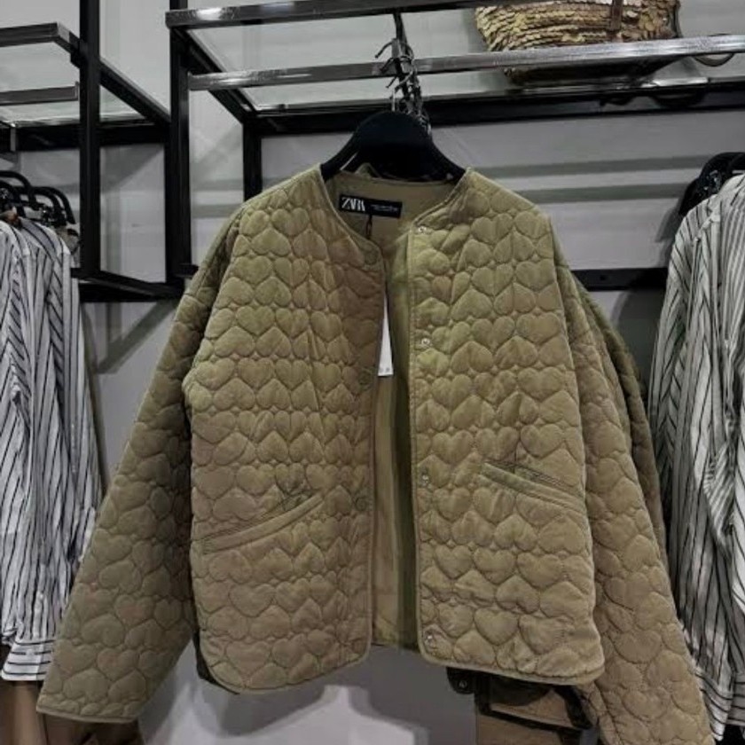 ZARA heart puffer jacket