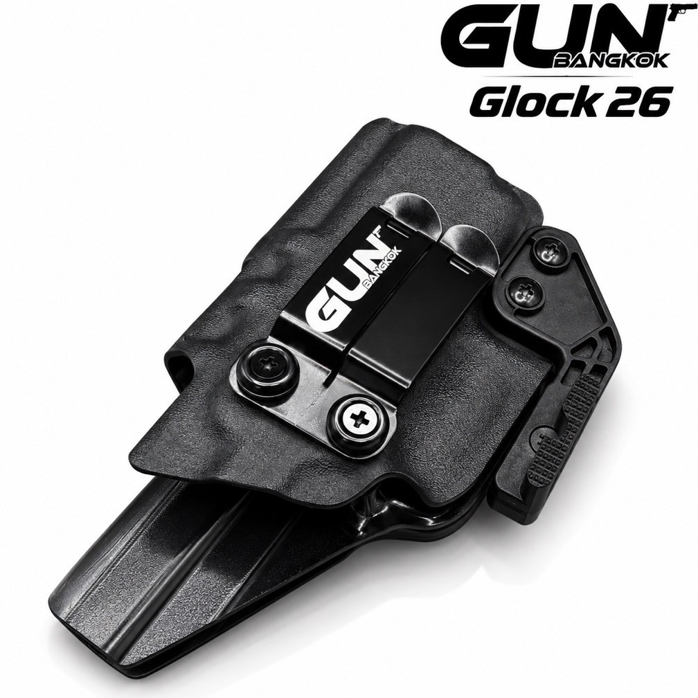 ซองพกใน GLOCK 26 Gen 1-5  IWB GUNBANGKOK | ล็อคแน่น ดึงลื่น พกซ่อนมั่นใจ Handmade ปรับแต่งได้ รับประ