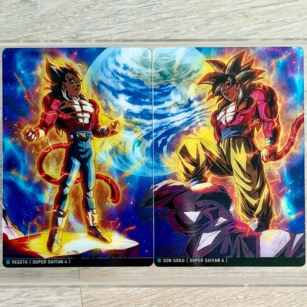 Dragon Ball GT Wafer Card - SSJ4 Goku & Vegeta มือ2