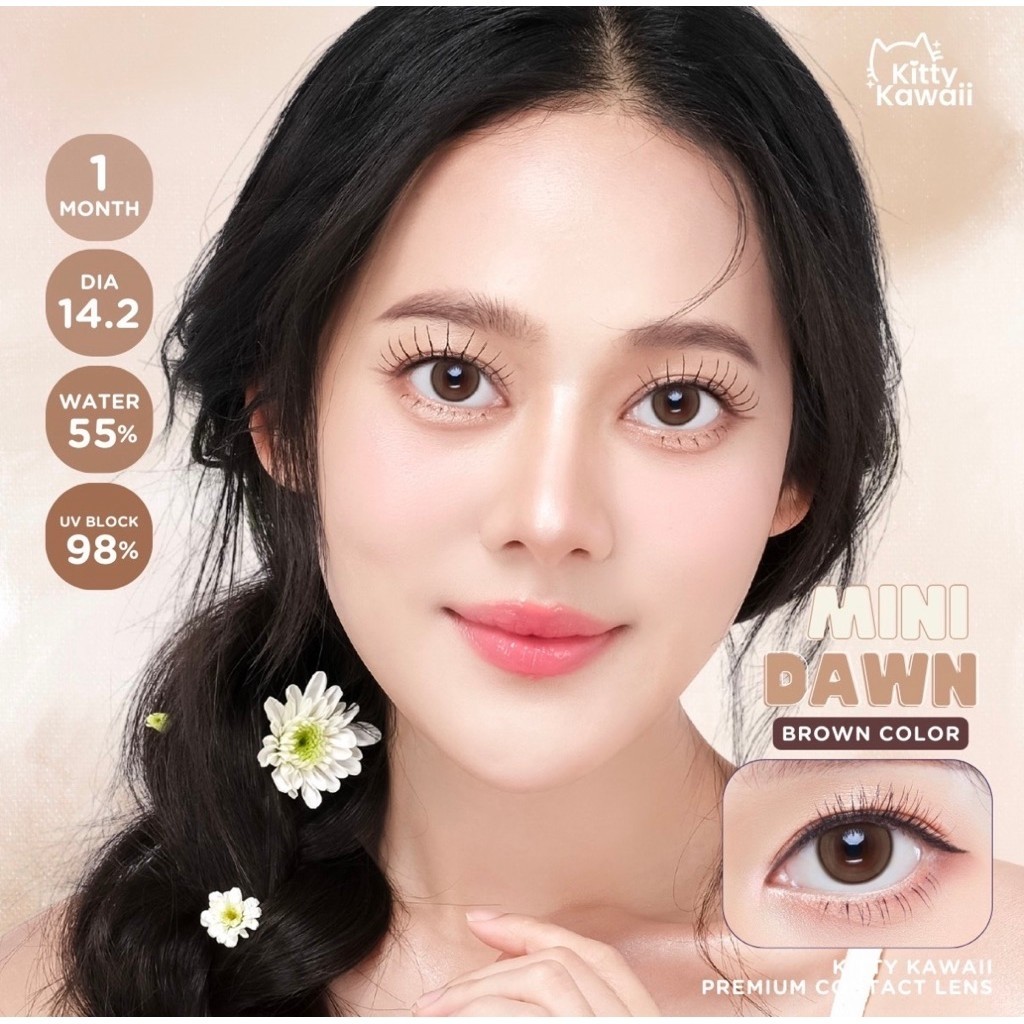 Kitty Kawaii : Mini Dawn Brown - คอนแทคเลนส์คิตตี้ คาวาอิ คอนแทคเลนส์รายเดือน
