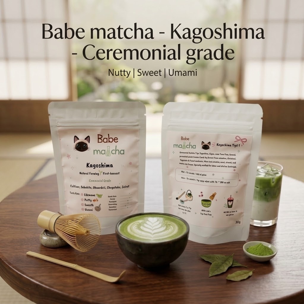Babe Matcha – Matcha Kagoshima Ceremonial Grade (มัทฉะผงเกรดพิธีการ)