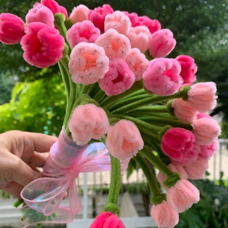 🌼ช่อดอกไม้กำมะหยี่งานhandmade ในวันพิเศษ❤️