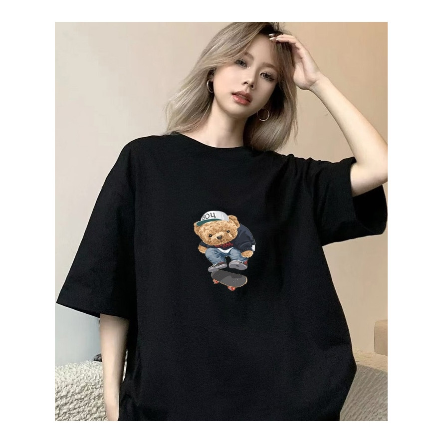 ADP FASHION เสื้อแฟชั้นลายหมี ตุ๊กตาหมี 100% Cotton T44