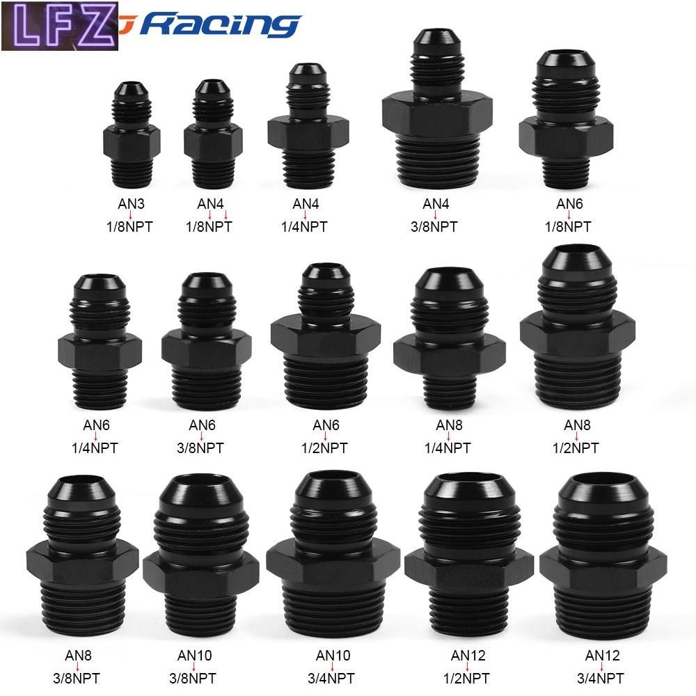 An3 An4 An6 An8 An10 An12 Male To 1/4Npt 3/8Npt 1/2 Npt 3/4 Npt อะแดปเตอร์ติดตั้งน้ํามันเชื้อเพลิงสี