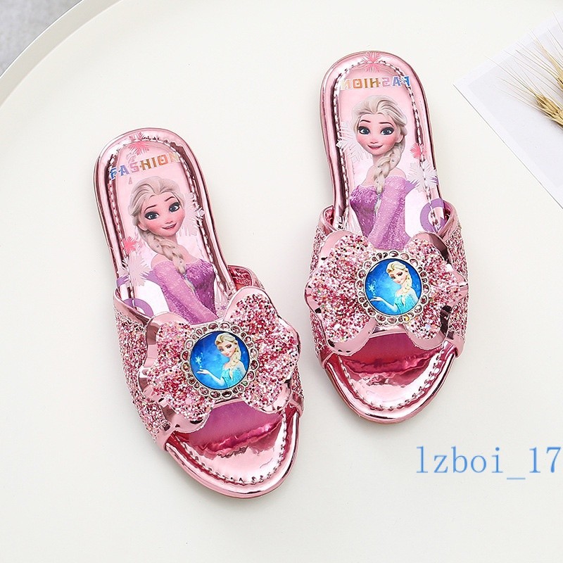 เด็กรองเท้าแตะ 2023 ฤดูร้อนใหม่เรียบง่ายเจ้าหญิง Aisha เวอร์ชั่นเกาหลีสาวบ้านร่มกลางแจ้ง Rhinestone