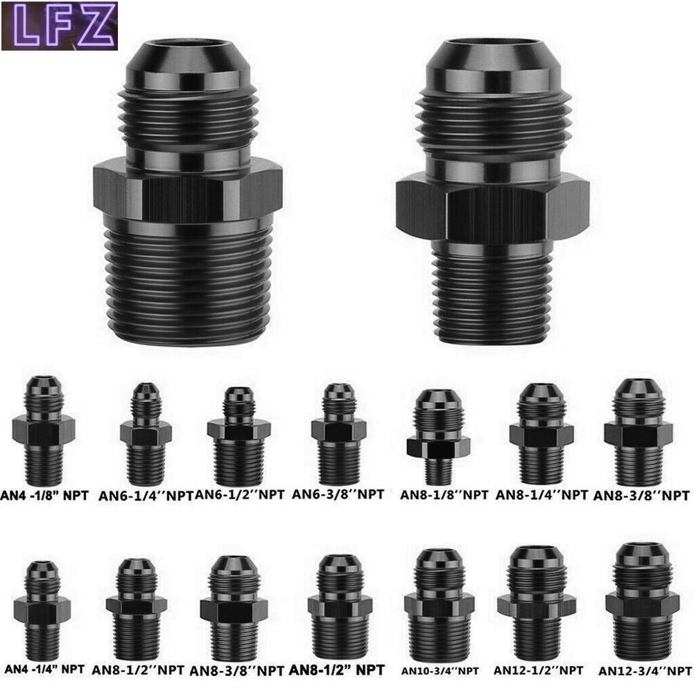 อะแดปเตอร์ข้อต่อท่อน้ํามันเชื้อเพลิง An4 AN6 AN8 AN10 AN12 To 1/8 1/4 3/8 1/2 3/4 NPT