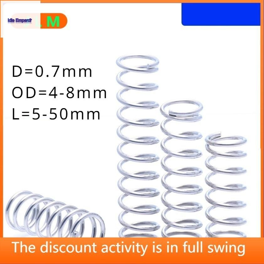 (Q1🌹SUS304 สแตนเลสd0.7มม.สปริงบีบอัด OD4/5/6/7/8มม.ความยาว 5มม.-50มม .