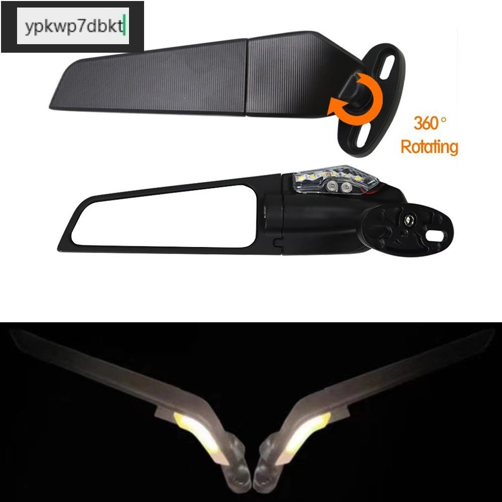 กระจกมองหลังรถจักรยานยนต์ พร้อมไฟ LED ปรับได้ สําหรับ DUCATI PANIGALE 959 1299 PANIGALE 959 PANIGALE