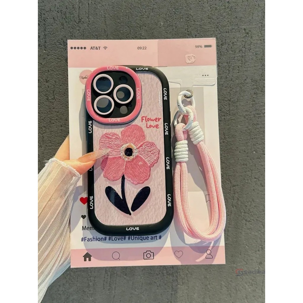เคสไอโฟน ดอกไม้สีแดงเล็กๆ สำหรับ IPhone 11 12 13 14 15 PRO MAX 6 7 6S 8 14 15 Plus XR MAX 15PRO 13PRO 14PRO 12PRO PFK854