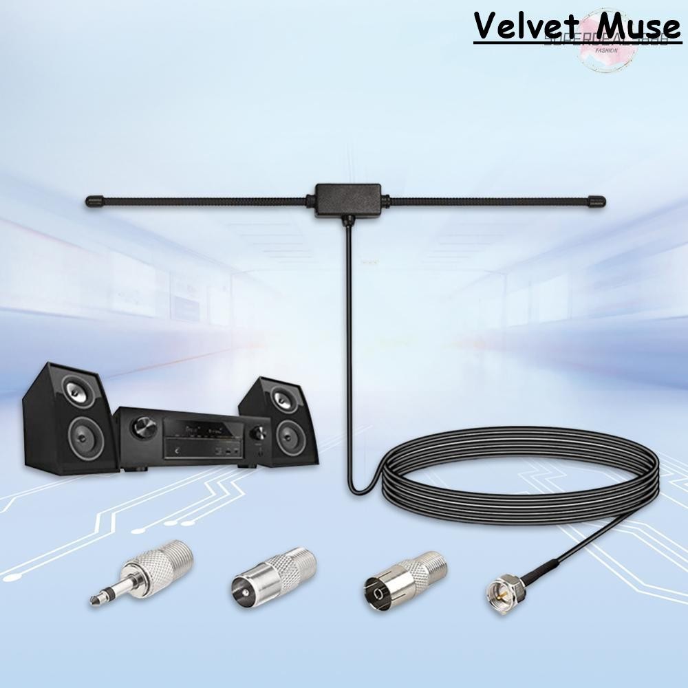 Car Stereo AM FM Dipole Antenna เสาอากาศฮอร์นแกะสําหรับรถยนต์สถานีวิทยุ FM TV [SuperDeals888.th]