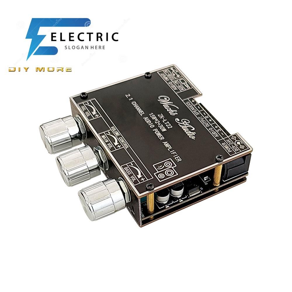 Diymore ZK-LT22 2.1 แชนแนล โมดูลบอร์ดขยายเสียงบลูทูธไร้สาย 15WX2+30W ซับวูฟเฟอร์ TWS