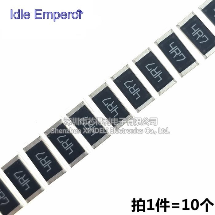((10 ชิ้น) 2512 ตัวต้านทานชิป 1W 4.7 R 4.7 Euro Precision ±5% SMD 2512