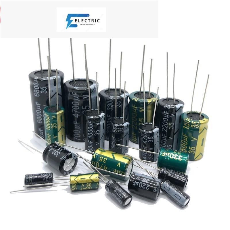 Dip 10V 16V 25V 35V 50V การใส่โดยตรงอลูมิเนียมอิเล็กโทรไลซิส 0.1UF 0.22UF 0.33UF 0.47UF 1UF 10UF 22U