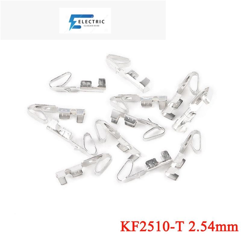 500PCS/100pcs KF2510 KF 2510 KF2510-T 2.54MM Pitch ทองแดง Crimp PCB Terminal Connector หญิง 2.54 Spa
