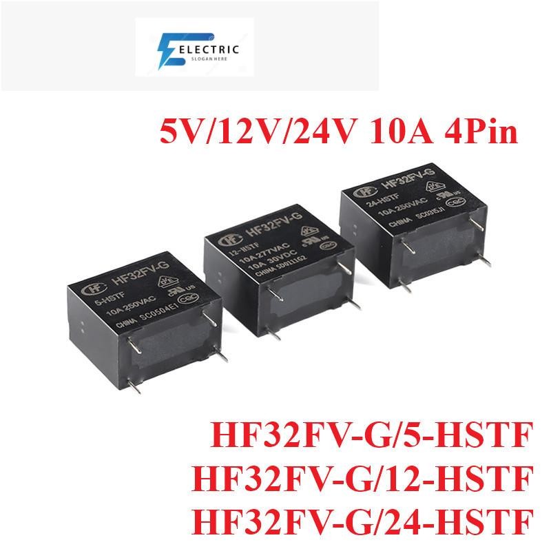 5/1pcs รีเลย์ HF32FV HF32FV-G/5-HSTF 12-HSTF 24-HSTF HF32FV-G-5-HSTF HF32FV-G-12-HSTF DC 5V 12V 24V 