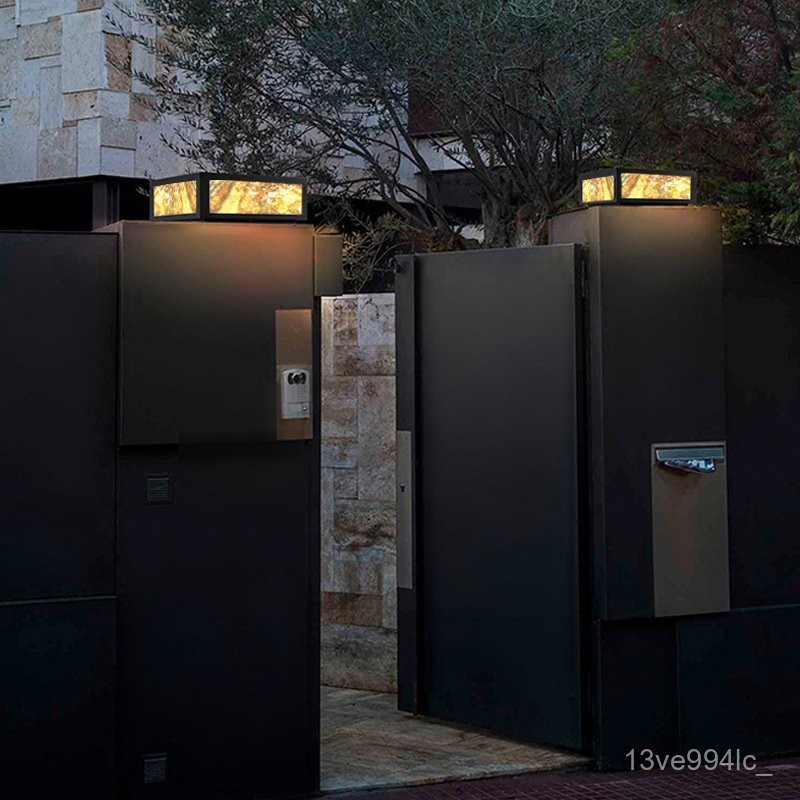 Solar Pillar Light Outdoor Garden Light Landscape Pillar Light Waterproof Door Pillar Light Rock Pla