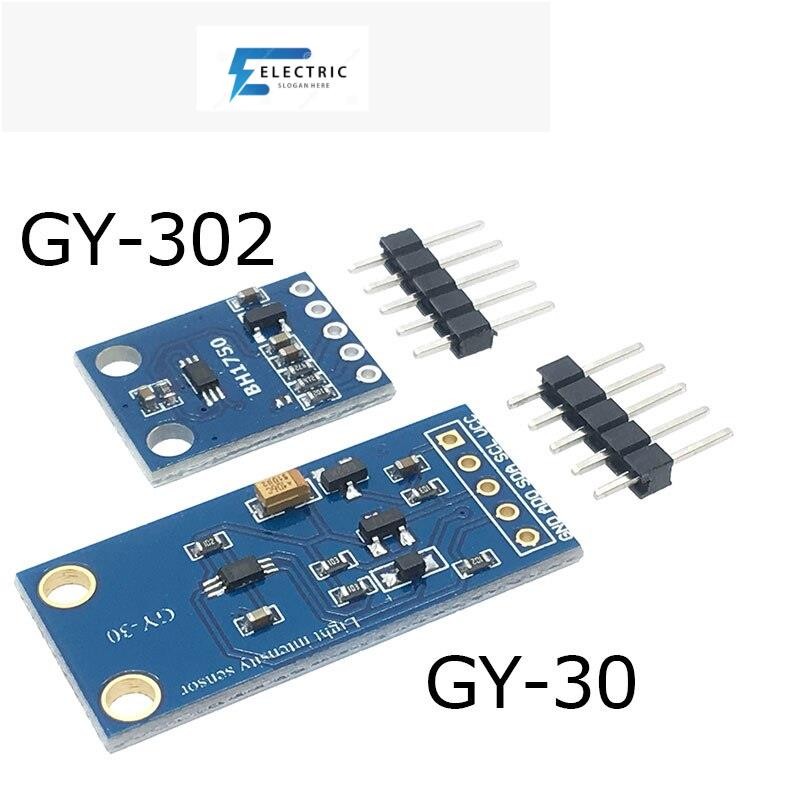 โมดูลชิปไฟความเข้ม GY-30 GY-302 BH1750 BH1750FVI สําหรับ arduino 3V-5V