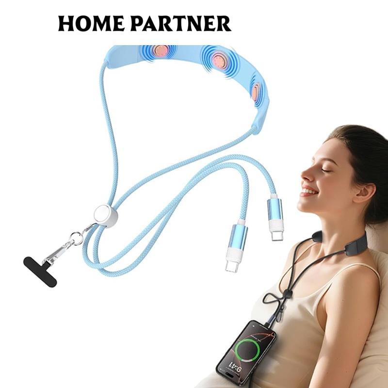 100W Fast Charging สาย USB C พร้อมนวดคอสาย Type-C 3 โหมด