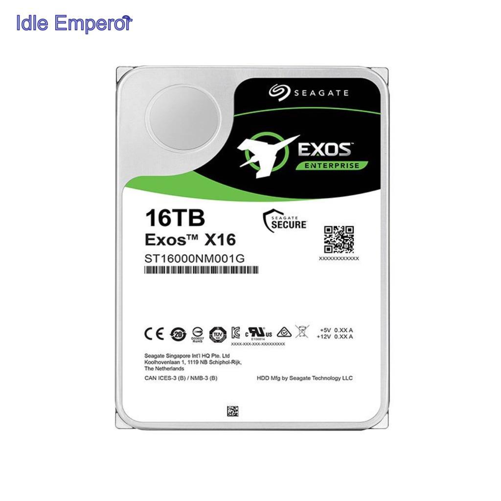 Seagate ฮาร์ดไดรฟ์ st16000nm001g 16TB EXOS x16 512e SATA 7200 Turn/Point 256mb 3.5 นิ้ว