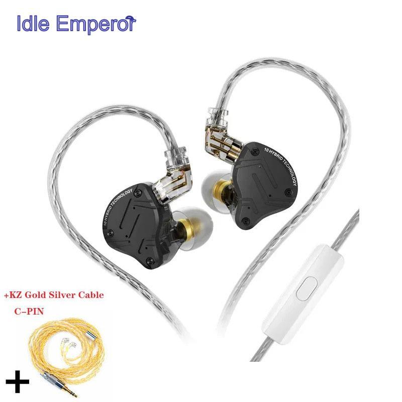 Kz ZS10 PRO X HIFI ชุดหูฟังอินเอียร์ ไฮบริด ตัดเสียงรบกวน เบส KZ ZSN PRO AS16 PRO AS12