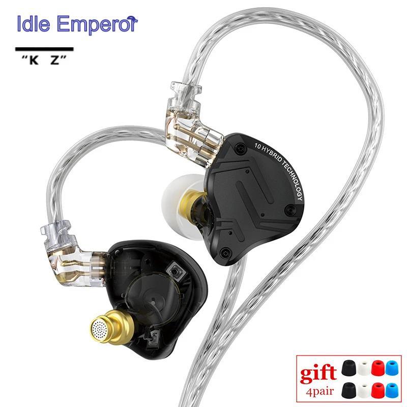Kz ZS10 PRO X HIFI เบส โลหะ ไฮบริด หูฟังอินเอียร์ กีฬา ตัดเสียงรบกวน หูฟัง