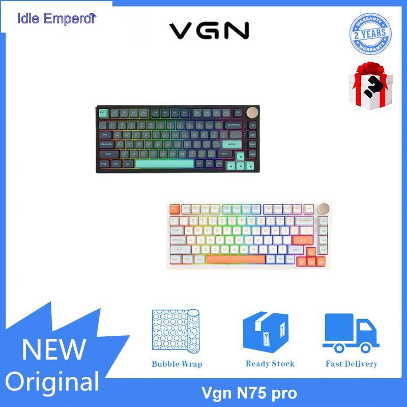 Vgn N75 pro คีย์บอร์ดไร้สาย มีไฟแบ็คไลท์ RGB