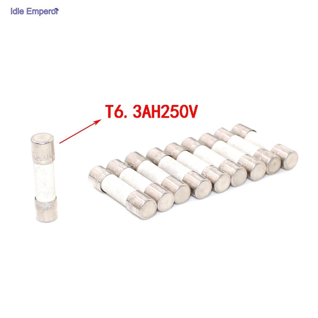 ใหม่ ฟิวส์เซรามิค ทรงกระบอก 5*20 มม. T6.3AH250V T 1 2 2.5 3.15 4 6.3 8 10AH 250V คุณภาพสูง 20 ชิ้น ต