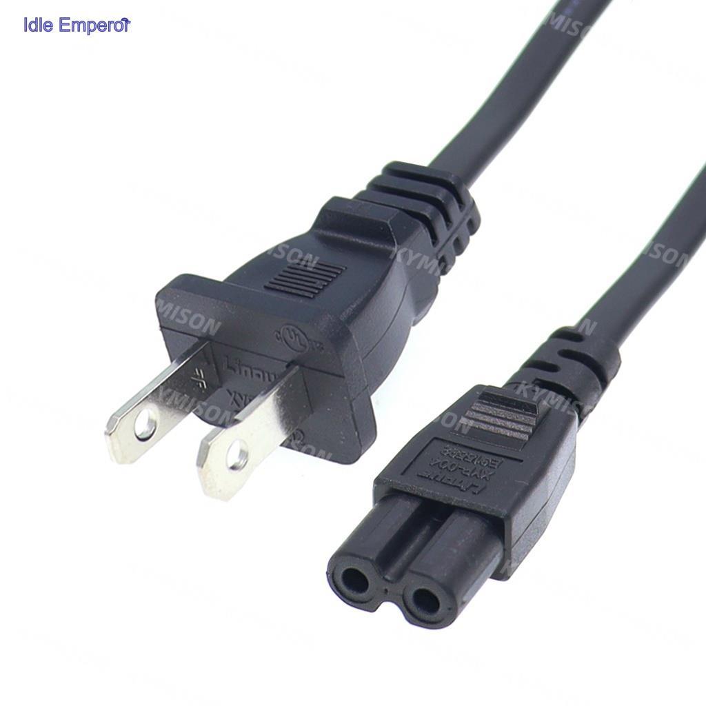 USA Nema 1-15P Polarized 2Pin Plug to IEC320 C7 รูป 8 ซ็อกเก็ต AC สายไฟสําหรับ samsung Philips Sony 