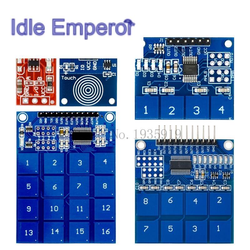 โมดูลสวิตช์สัมผัสดิจิทัล TTP223 TTP224 TTP226 TTP229 1 4 8 16 ช่อง TTP223B