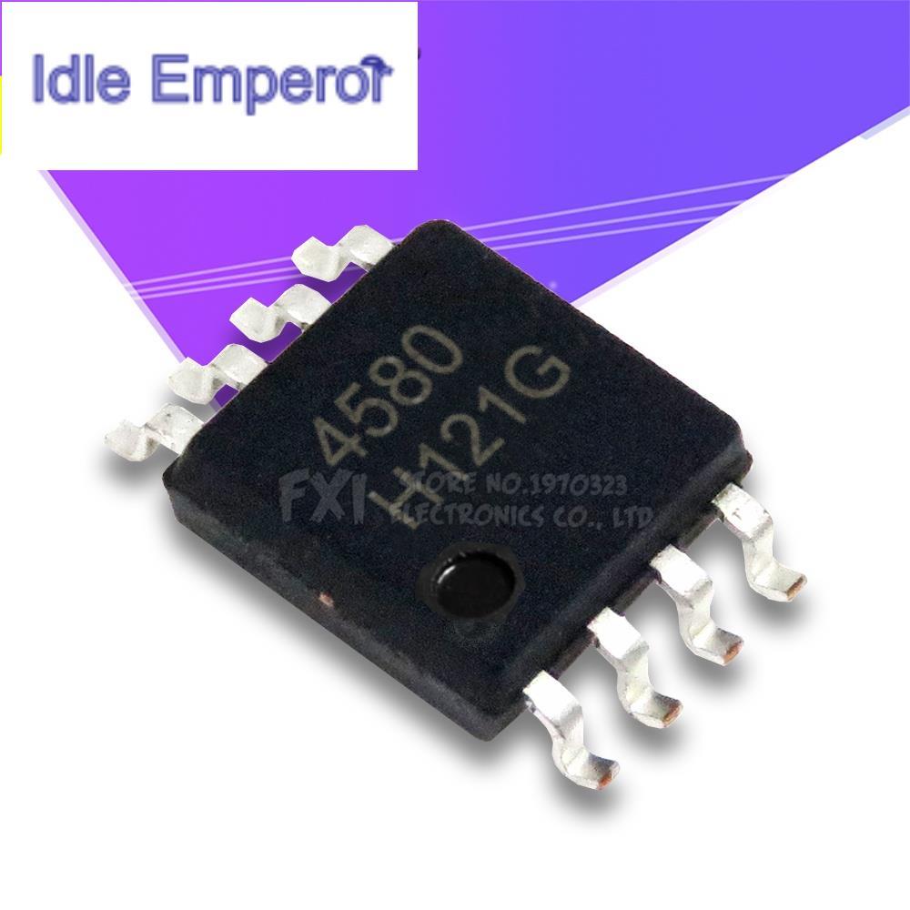 วงจรรวม NJM4580M NJM4580 SOP8 SOP 4580M SMD NJM4558D NJM4580E NJM4558 NJM4580 10 ชิ้น