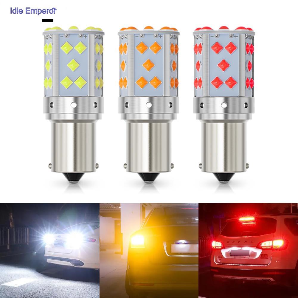 ไฟสัญญาณไฮไลท์ 1156 P21W 1156 150 1 ชิ้น° ไฟท้ายรถยนต์ led DRL Py21w 1157 P21 5W T20 7440 7443 3030 