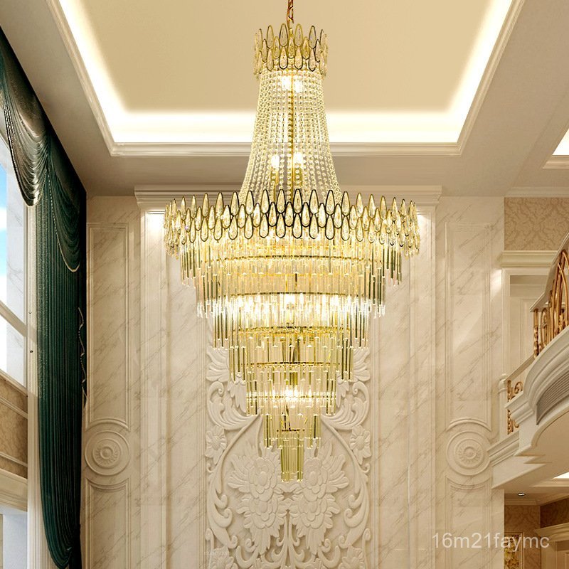 Duplex Luxury Crystal Living Room Chandelier Villa Duplex Hotel Lobby Hotel Villa Lighting TZ46