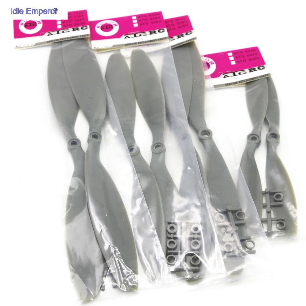 ใบพัด 10x4.7 นิ้ว 1047/12x38 นิ้ว 1238 CW CCW APC สําหรับโดรน ควอดคอปเตอร์ หลายใบพัด สีเทา (2 คู่) 4