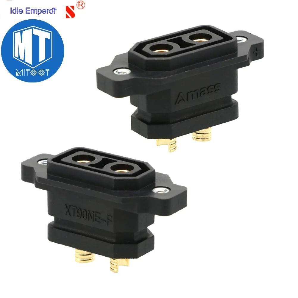 1 / 2 / 5 ชิ้น Amass XT90NE-F แบตเตอรี่เชื่อมต่อ XT90E ปลั๊กหญิง Gold-plated XT90 Mountable Connecto