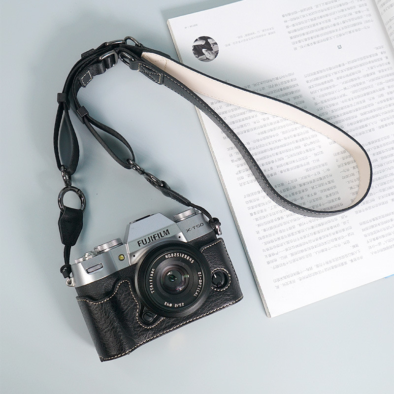 กระเป๋าป้องกัน Fuji XT50 กระเป๋ากล้อง XT50 หนัง PU เหมาะสำหรับกระเป๋าป้องกันกล้อง Fuji ฐานกระเป๋าหนั
