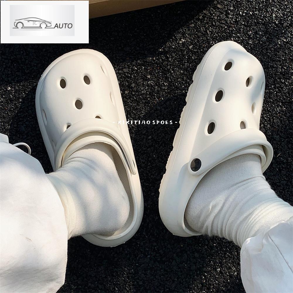 Xitiao สบาย Soft Sole ผู้ชายผู้หญิง Baotou รองเท้าแตะชายหาดน่ารักรองเท้ารู