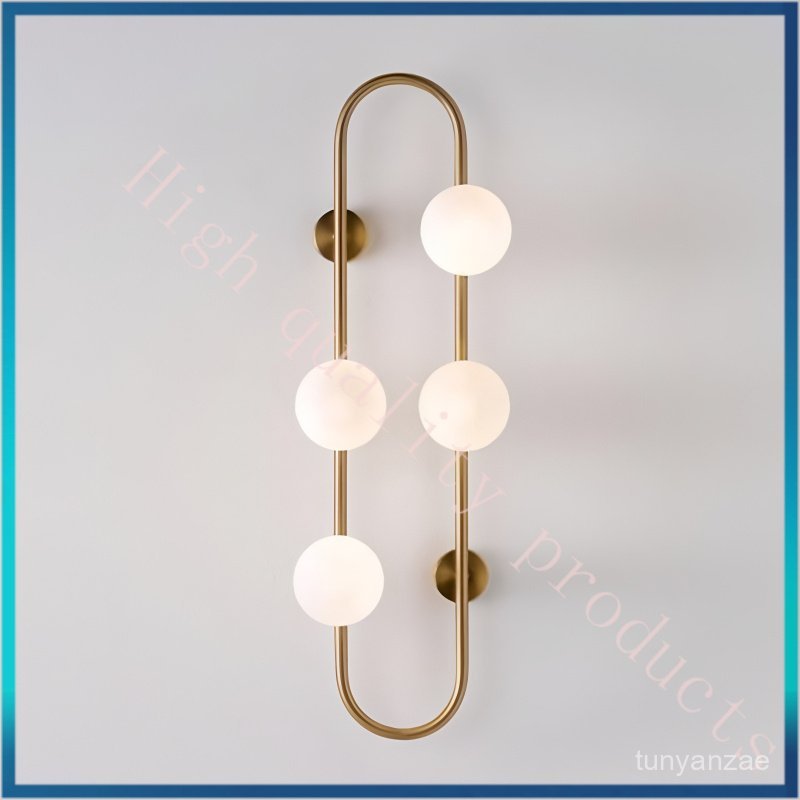 Postmodern Hotel Wall Lamp Over Corridor Bedside Background Wall Staircase Lamp Glass Nordic Wall La