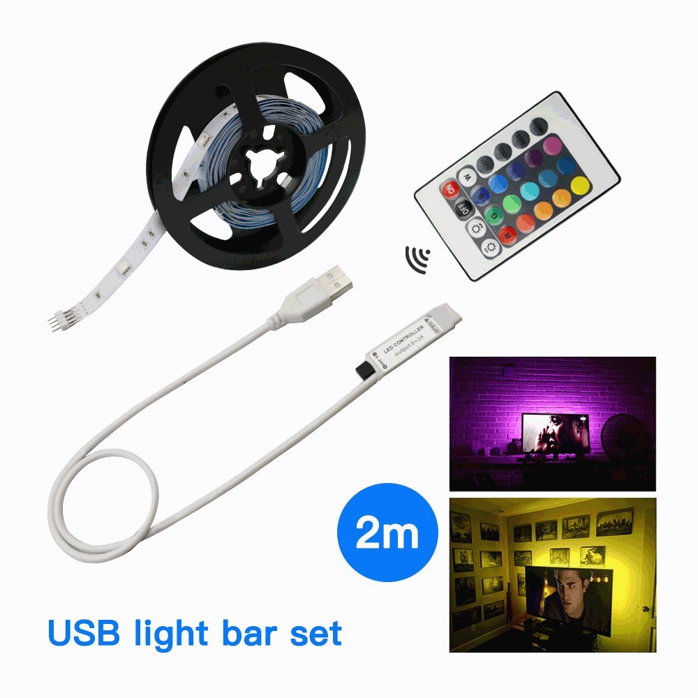 led Infrared24Key Mini Controller TV Background TV LED Strip Light Set rgb Colorful5050Bare board32L