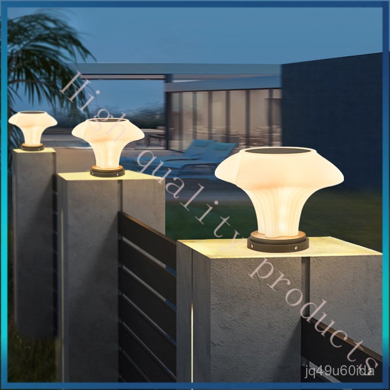 Solar Pillar Light Villa Outdoor Entrance Gate Pillar Light New Chinese Style Courtyard Light Entry 