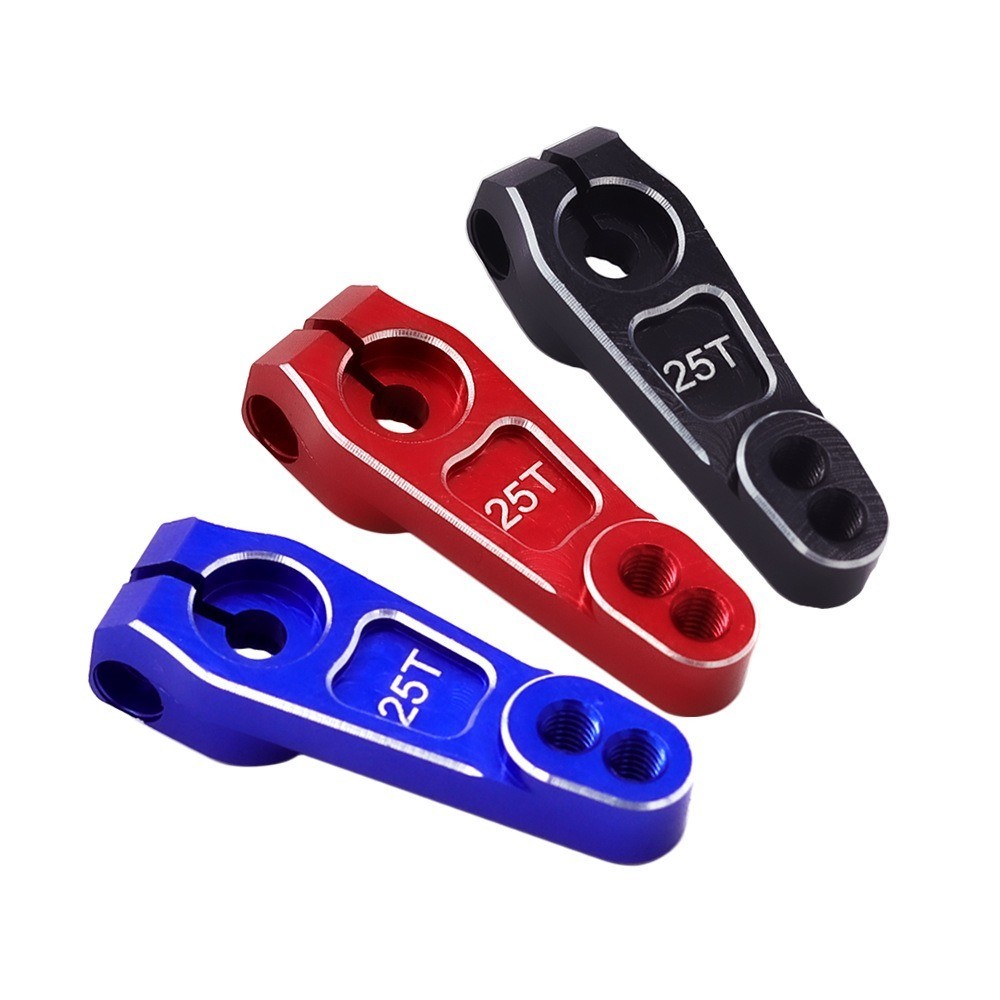 โลหะ 25 T พวงมาลัยแขน Servo Horn 7075 สําหรับ 1/10 RC Crawler Axial Scx10 Yikong Rgt Rc4wd Trax Trx-