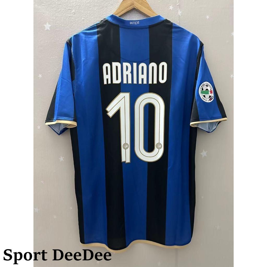 Sport DeeDee！เสื้อยืดฟุตบอล retro Inter Milan สำหรับนักเตะระดับตำนาน Adriano, Ibrahimovic และ Figo