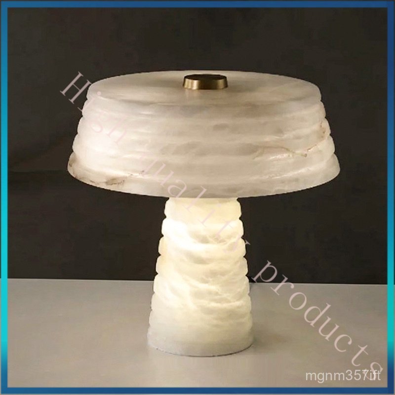 Nordic Minimalist Spanish Marble Decorative Table Lamp Postmodern Designer Showroom Hotel Villa Beds
