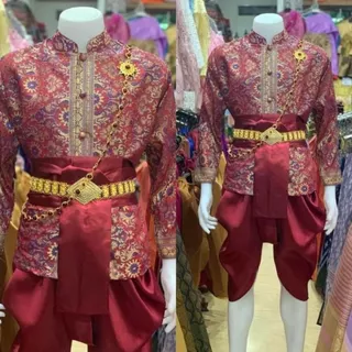 ชุดไทยผู้ชาย ชุดพี่หมื่นลายพี่โป๊ป(เสื้อ+โจง+ผ้าคาด)(ไม่รวมเครื่องประดับ)