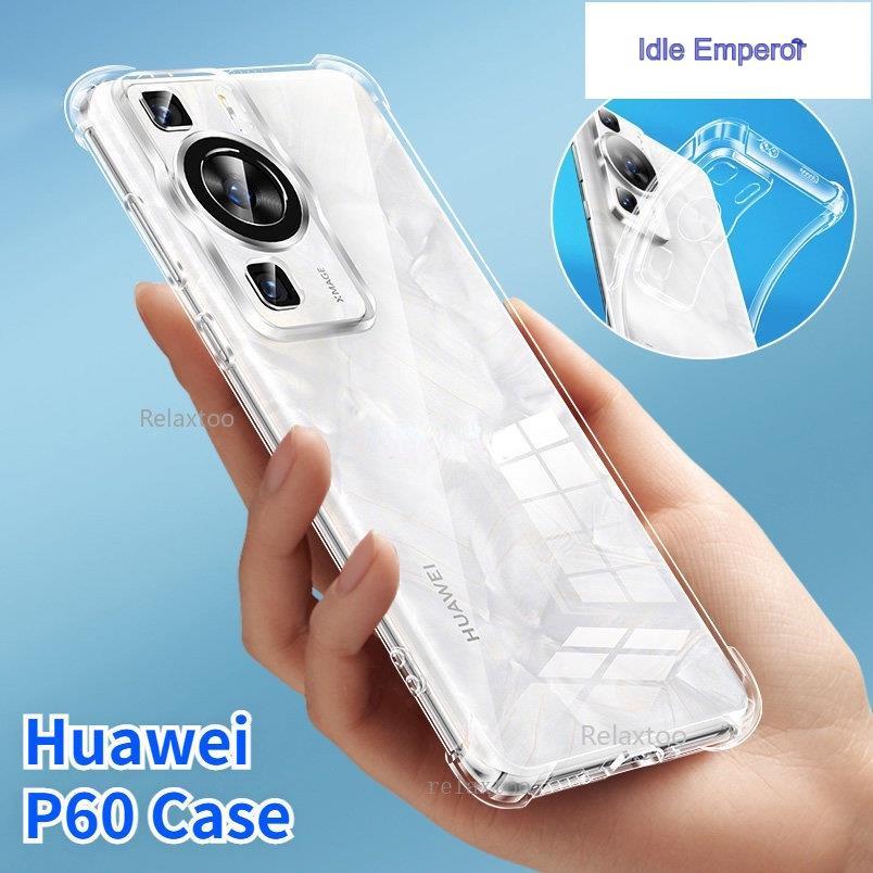 เคสโทรศัพท์มือถือ ซิลิโคนนิ่ม TPU ใส กันกระแทก ป้องกันเลนส์กล้อง สําหรับ Huawei P60Pro P60 Pro Art P