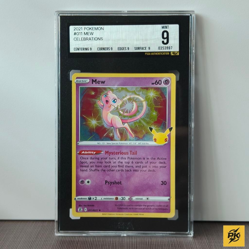 Mew 011/025 25th Anniversary Celebrations เกรด PSGA9 - English Pokemon Card - การ์ดโปเกม่อนภาษาอังกฤ